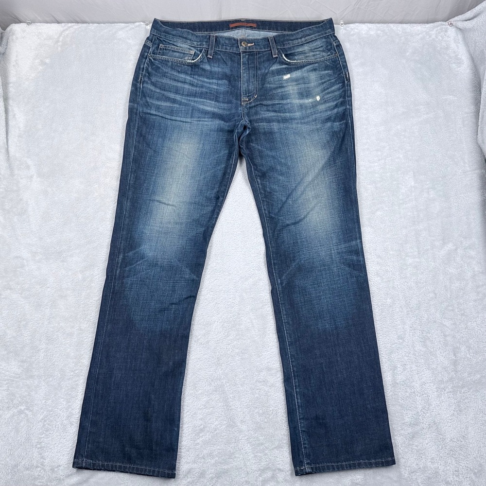 Joe's Jeans The Classic 38x34 Mens 36 Blue Nova Straight Leg‎ Distressed Denim
